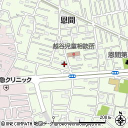 埼玉県越谷市恩間468-3周辺の地図