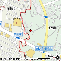 茨城県取手市戸頭1095-3周辺の地図