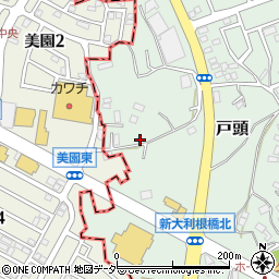 茨城県取手市戸頭1095-5周辺の地図