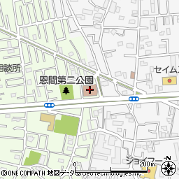 越谷市役所　北部市民会館周辺の地図