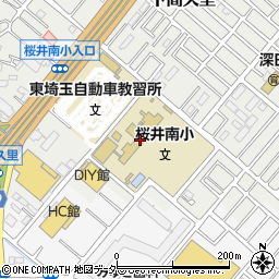 越谷市立桜井南小学校周辺の地図