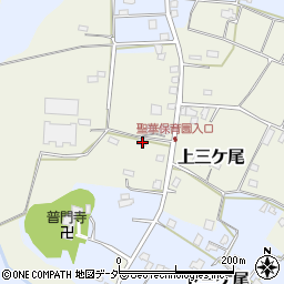 千葉県野田市上三ケ尾423周辺の地図