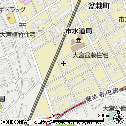 埼玉県さいたま市北区盆栽町172周辺の地図