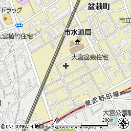 埼玉県さいたま市北区盆栽町168周辺の地図