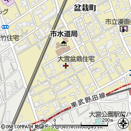 埼玉県さいたま市北区盆栽町181-2周辺の地図