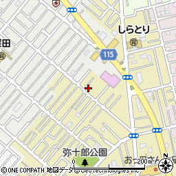 埼玉県越谷市弥十郎225周辺の地図