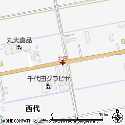 北田周辺の地図