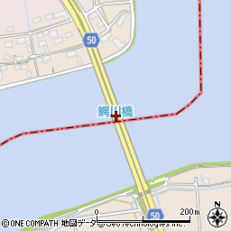 鰐川橋周辺の地図