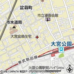 埼玉県さいたま市北区盆栽町82周辺の地図