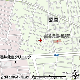 埼玉県越谷市恩間497周辺の地図