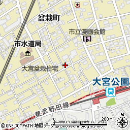 埼玉県さいたま市北区盆栽町163-4周辺の地図