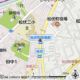 松伏町役場前周辺の地図