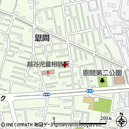 埼玉県越谷市恩間358-7周辺の地図