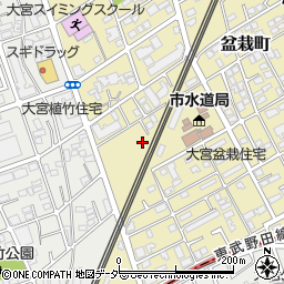 埼玉県さいたま市北区盆栽町361-6周辺の地図