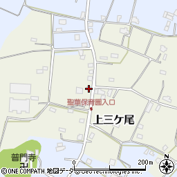 千葉県野田市上三ケ尾407周辺の地図