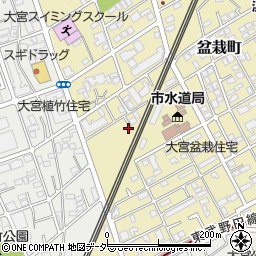 埼玉県さいたま市北区盆栽町361-4周辺の地図