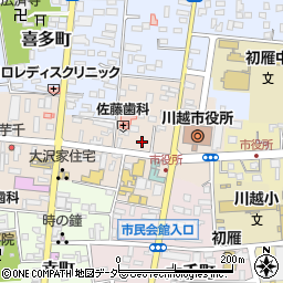〒350-0062 埼玉県川越市元町の地図