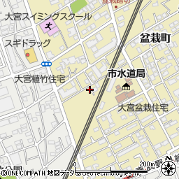 埼玉県さいたま市北区盆栽町361-3周辺の地図