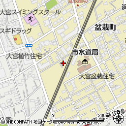 埼玉県さいたま市北区盆栽町363-1周辺の地図
