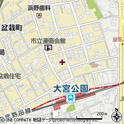 埼玉県さいたま市北区盆栽町118周辺の地図