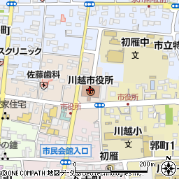 埼玉県川越市周辺の地図