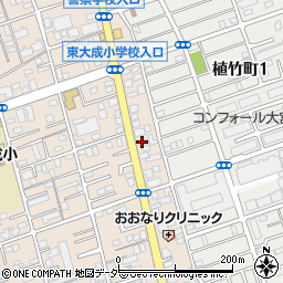メガネの横田東大成店周辺の地図