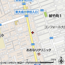 メガネの横田東大成店周辺の地図