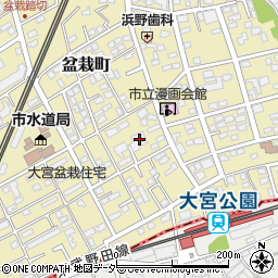 埼玉県さいたま市北区盆栽町155周辺の地図