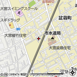 埼玉県さいたま市北区盆栽町363周辺の地図
