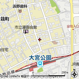 埼玉県さいたま市北区盆栽町121周辺の地図
