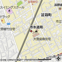 埼玉県さいたま市北区盆栽町199周辺の地図