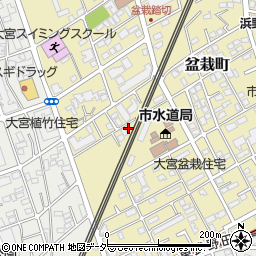 埼玉県さいたま市北区盆栽町368周辺の地図