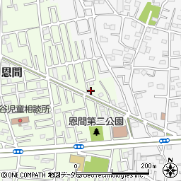 埼玉県越谷市恩間242-1周辺の地図