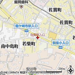 佐貫駅入口周辺の地図