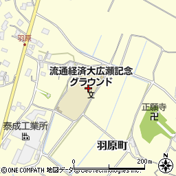 茨城県龍ケ崎市羽原町周辺の地図