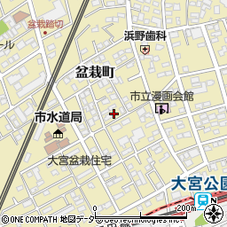 埼玉県さいたま市北区盆栽町202周辺の地図