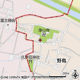 野島地蔵尊　浄山寺周辺の地図