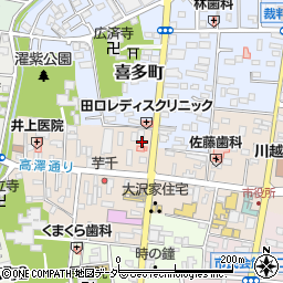 ファミリーマート川越元町札の辻店周辺の地図
