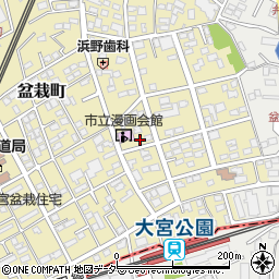 埼玉県さいたま市北区盆栽町116周辺の地図