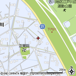 埼玉県吉川市下内川128周辺の地図