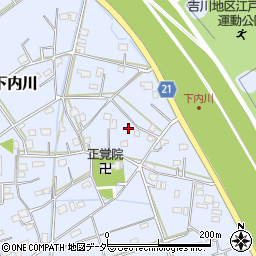 埼玉県吉川市下内川118周辺の地図