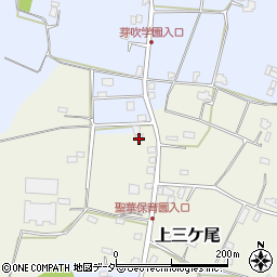 千葉県野田市上三ケ尾402周辺の地図