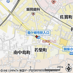 佐貫駅入口周辺の地図