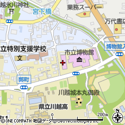 川越市立美術館周辺の地図