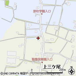 千葉県野田市上三ケ尾401周辺の地図