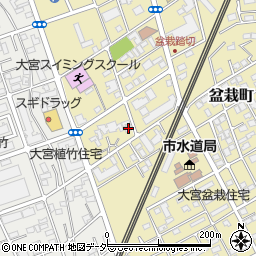 埼玉県さいたま市北区盆栽町377-5周辺の地図