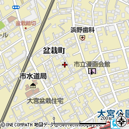 埼玉県さいたま市北区盆栽町204周辺の地図