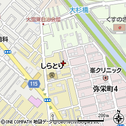 埼玉県越谷市弥十郎263-1周辺の地図