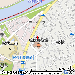 松伏町役場　総務課秘書広報担当周辺の地図