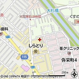 埼玉県越谷市弥十郎262周辺の地図